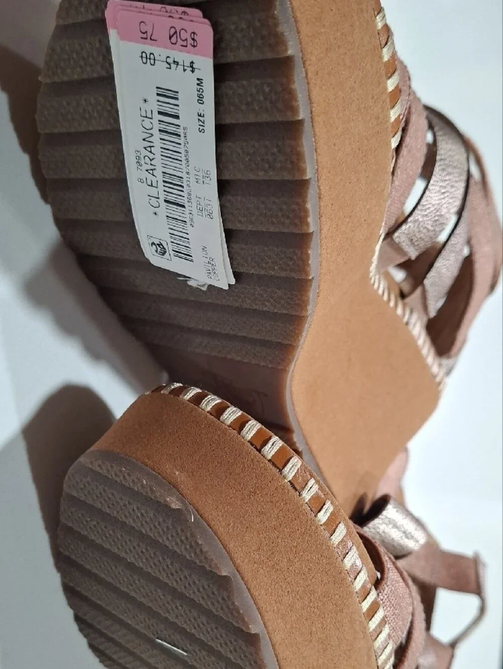 OTBT Brown Strappy Kids Sandals with Elastic Cross-Straps